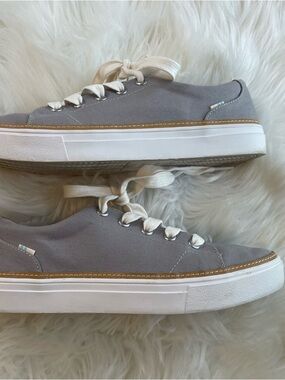 Toms Gray Canvas Sneakers 8.5